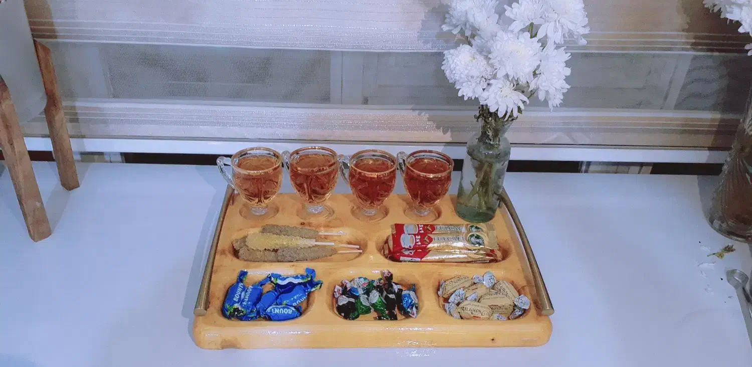 سینی چوبی|ظروف سرو و پذیرایی|قم, زاویه|دیوار