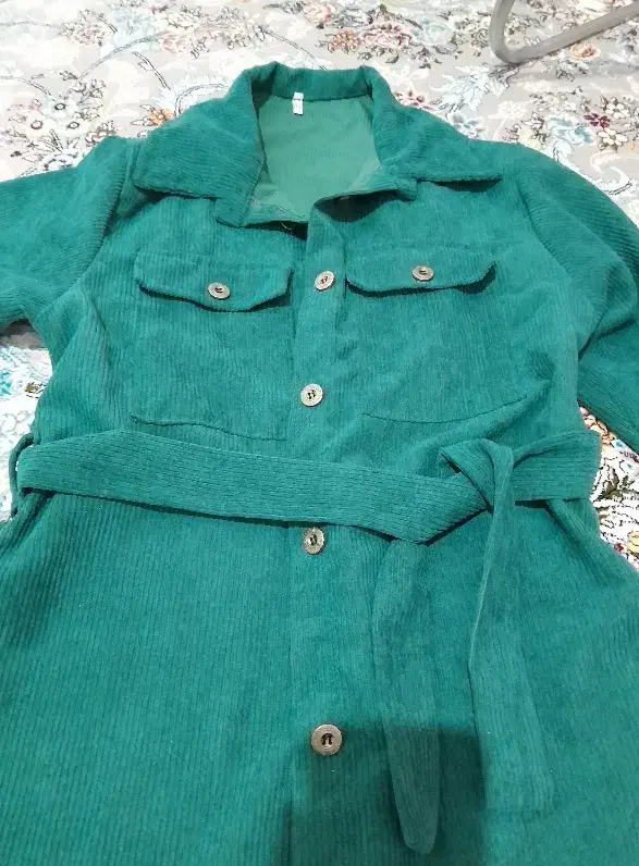 مانتو کبریتی پاییزی گرم سبز دخترانه زنانه|لباس|تبریز, |دیوار