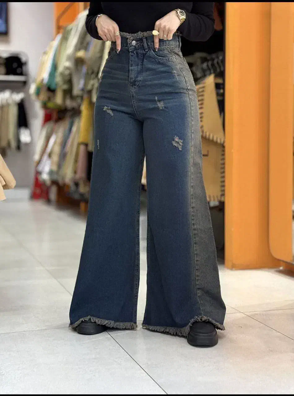 شلوار لی شافل بگ ترند جین درجه 1|لباس|تبریز, |دیوار