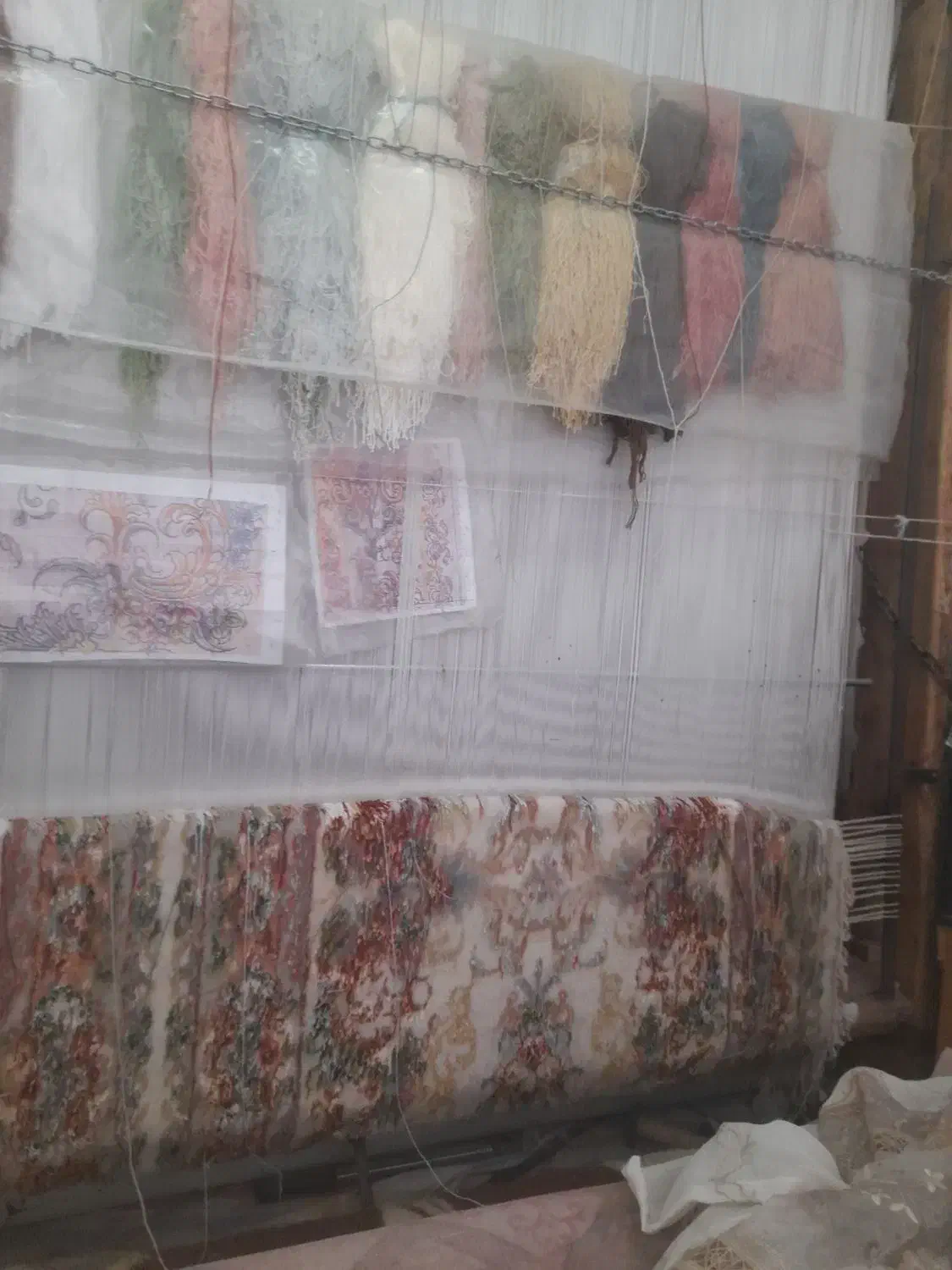 قالیچه نیمه کاره کناره|فرش|اسکو, |دیوار