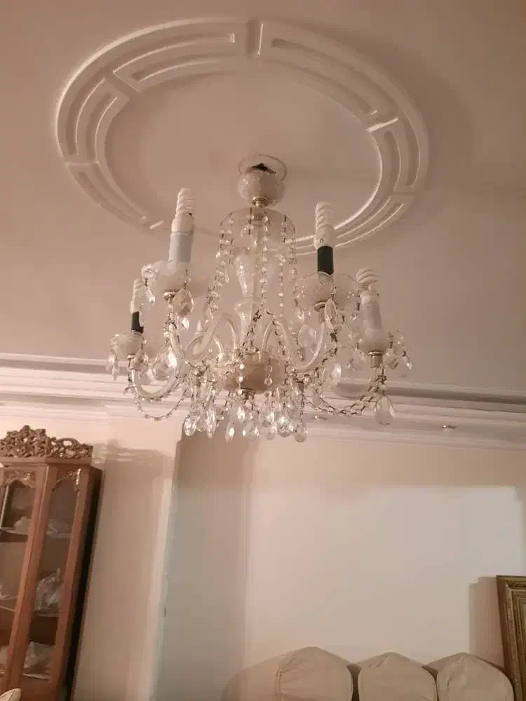 لوستر ۶ شاخه کریستال دو عدد|لوستر و چراغ آویز|تهران, پردیسان|دیوار