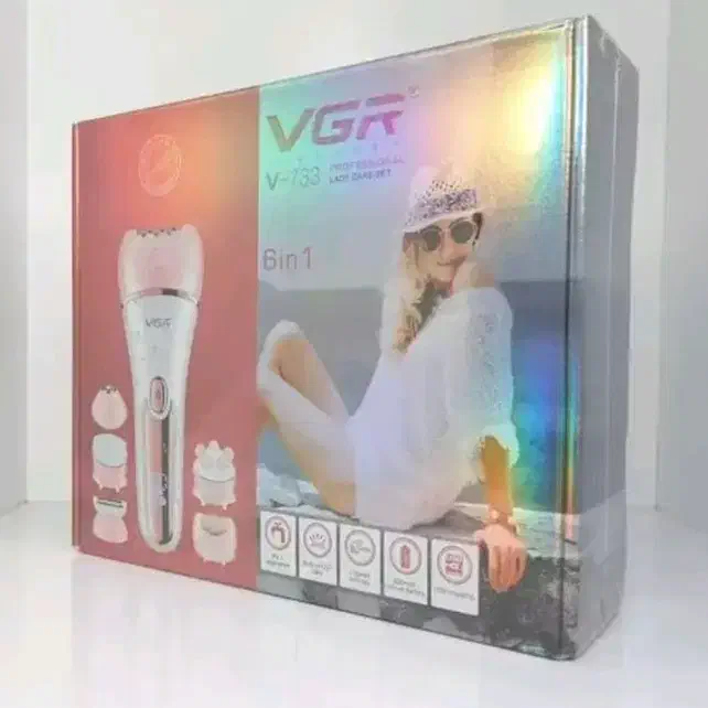 اپیلاتور VGR-733 حرفه ای ۶کاره (کاملا نو،ضد آب)|آرایشی، بهداشتی، درمانی|جهرم, |دیوار
