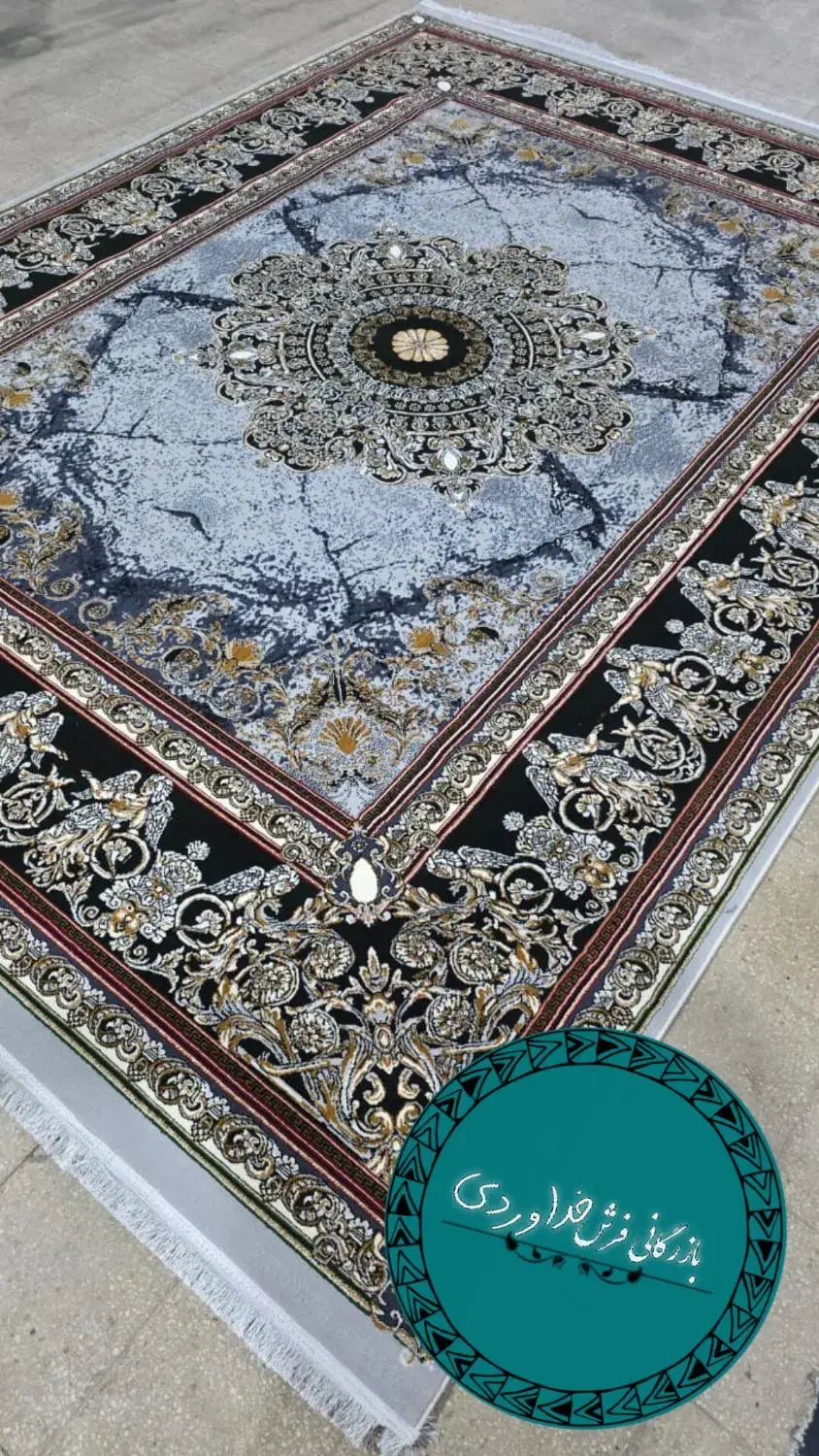 فرش//لوتوس یاسی*|فرش|کرمان, |دیوار