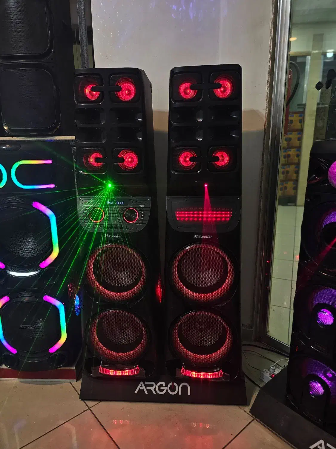 باند اسپیکر سیستم صوتی دودزا لیزری مکسیدر ۱۲ ماهه|سیستم صوتی خانگی|تبریز, |دیوار