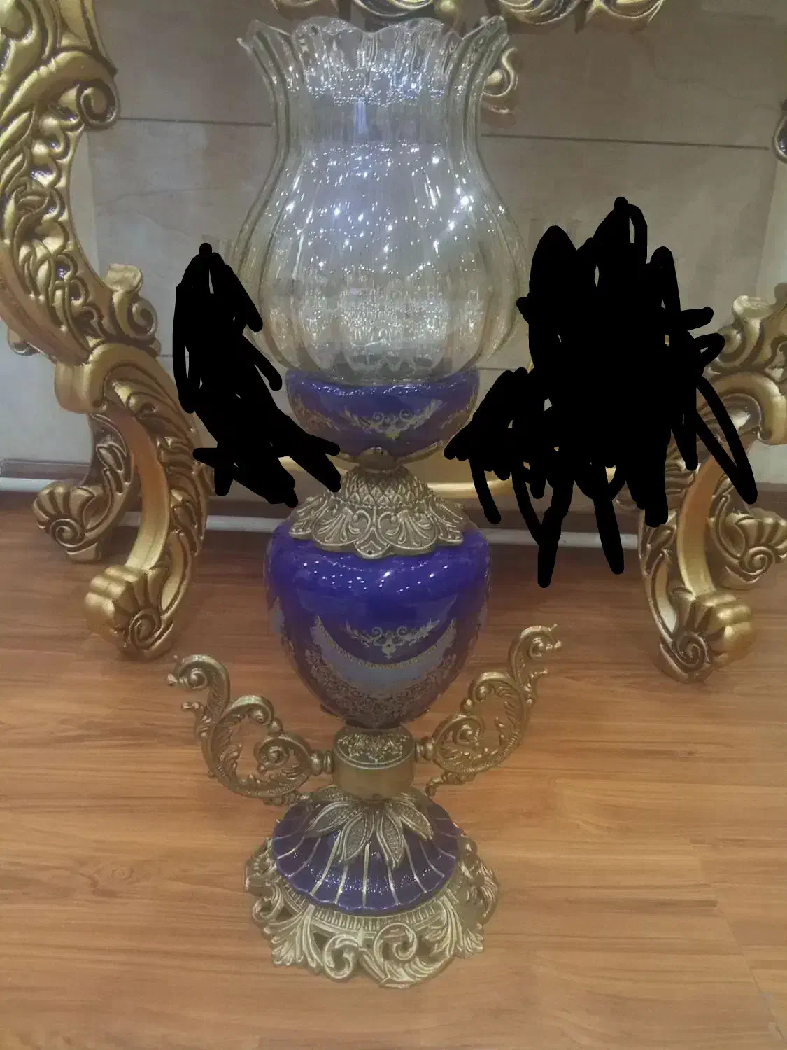 یک جفت شمعدان آنتیک قدیمی ولی صفرو آینه|کلکسیون اشیاء عتیقه|تبریز, |دیوار