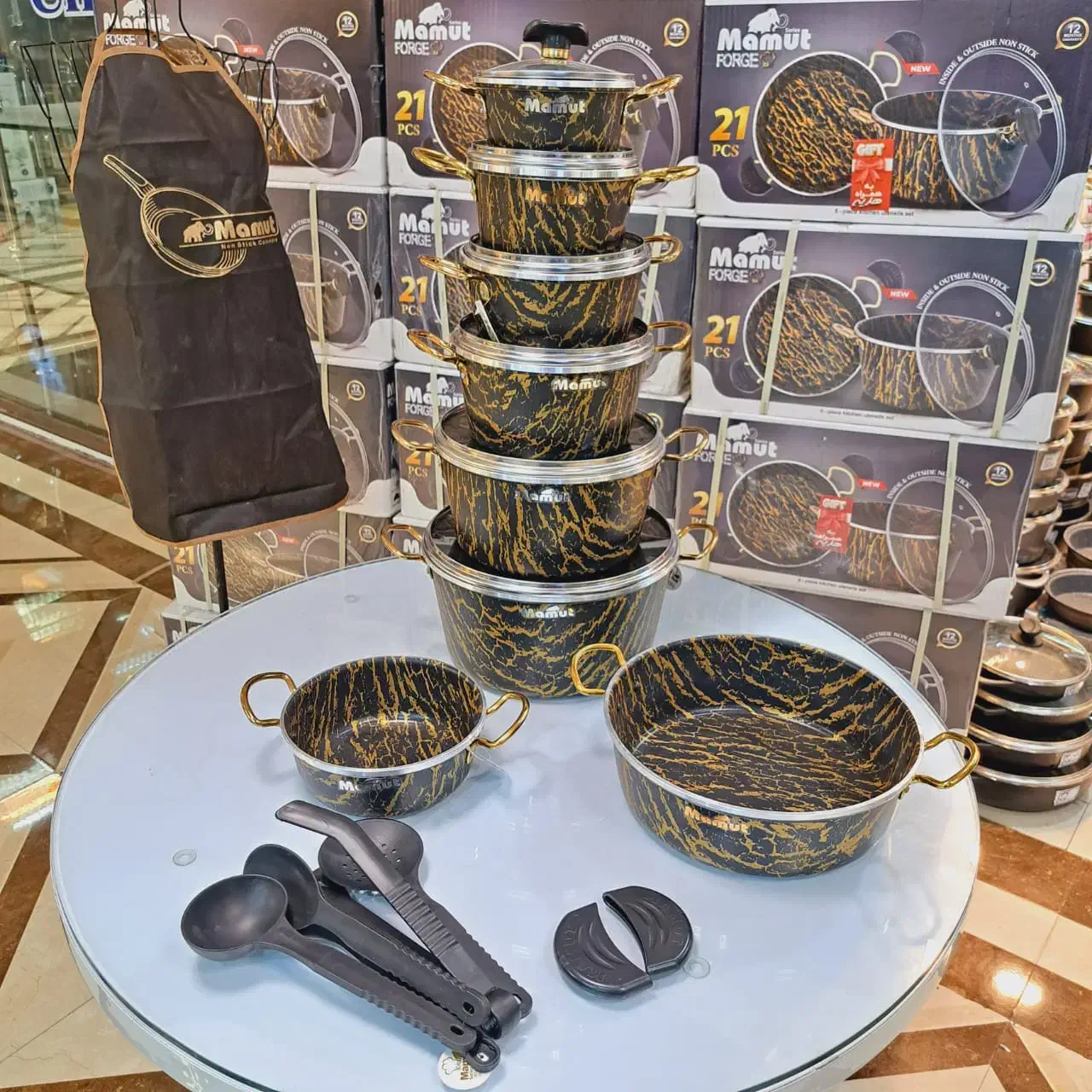 قابلمه ۲۱ پارچه ماموت ماربل|ظروف پختوپز|تهران, شوش|دیوار