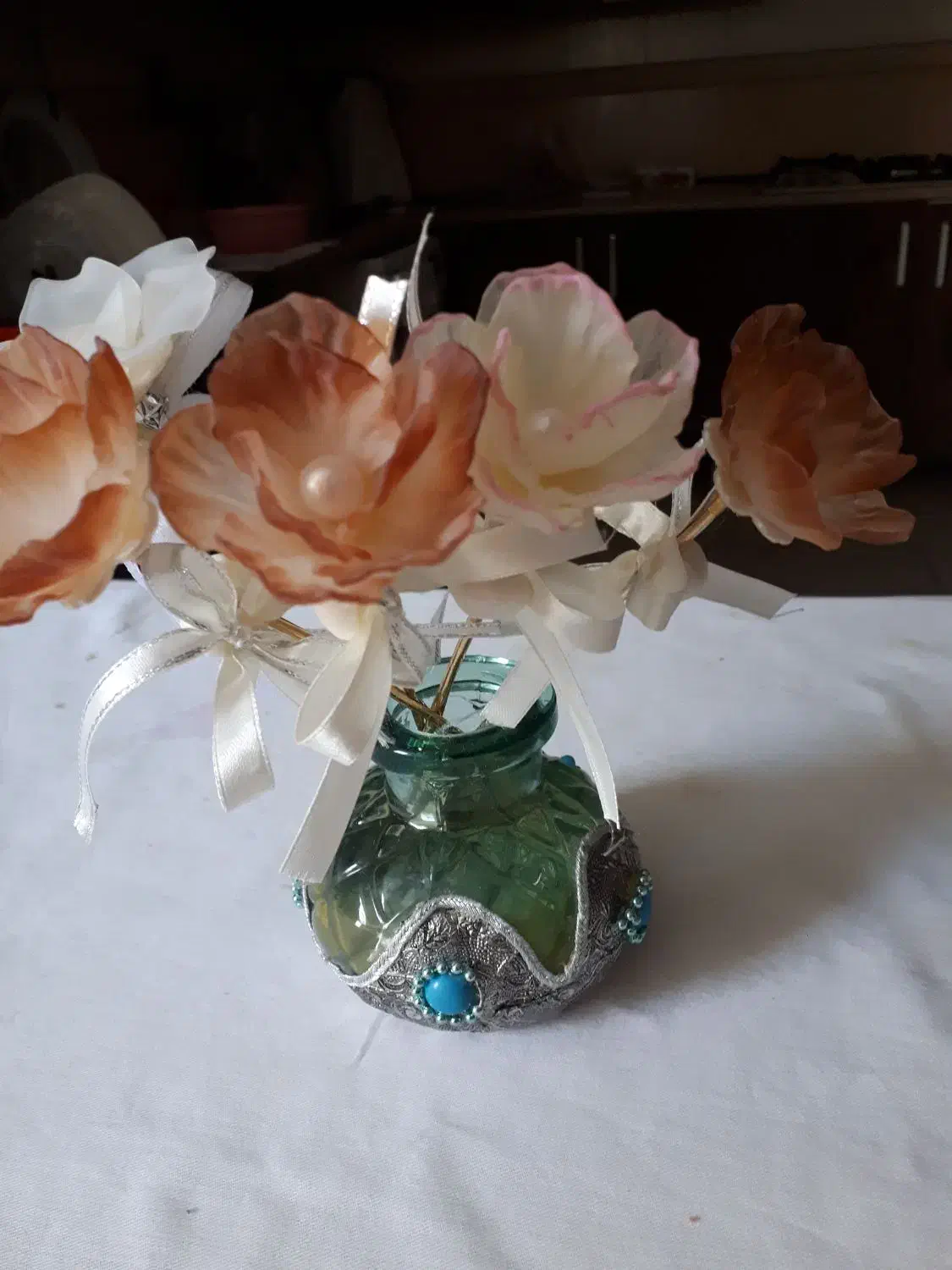 5شاخه گل با گلدان|گل مصنوعی|شیراز, اصلاح‌نژاد|دیوار