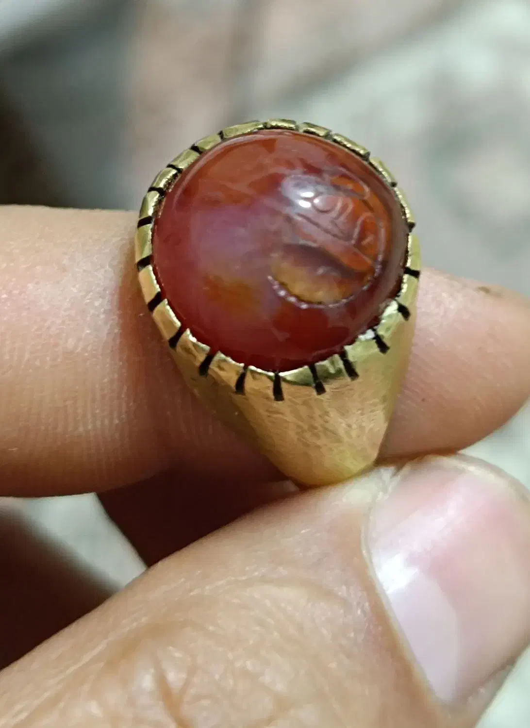 انگشتر عقیق یمنی خطی خون بند رکاب دست ساز تیموری|جواهرات|تهران, آذربایجان|دیوار