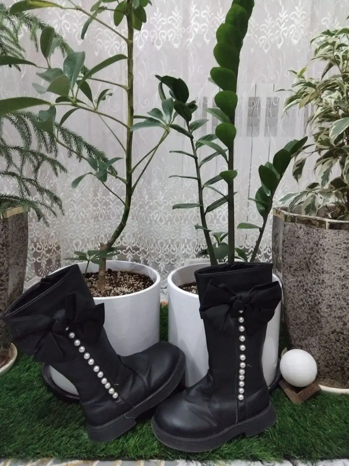 چکمه تمام چرم دخترانه|کفش و لباس بچه|شهرکرد, |دیوار