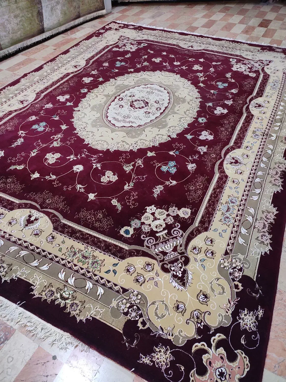 یک جفت فرش 12متری تمام نخ سالم|فرش|قدس, شهر‌قدس|دیوار