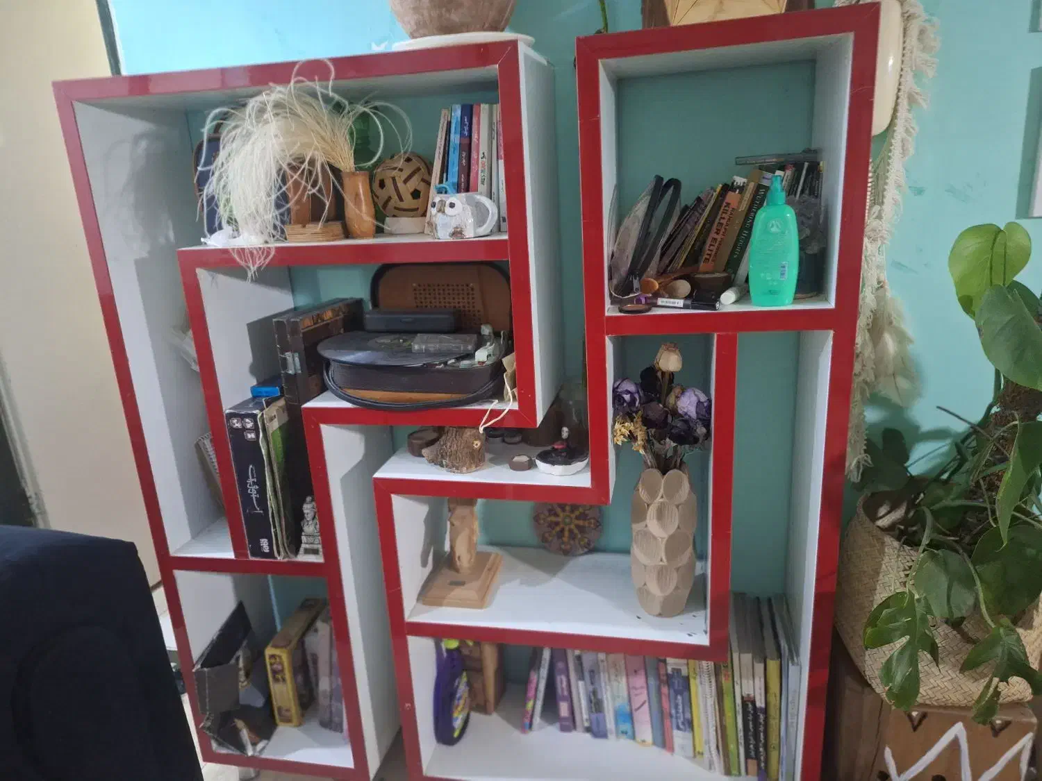 کتابخانه دو تیکه و شیک|کتابخانه، شلف، قفسههای دیواری|پردیس, فاز ۳|دیوار