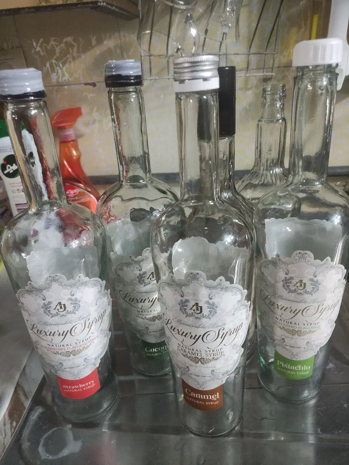 شیشه های شکیل وزیبا|ظروف نگهدارنده، پلاستیکی، یک‌بارمصرف|چناران, |دیوار