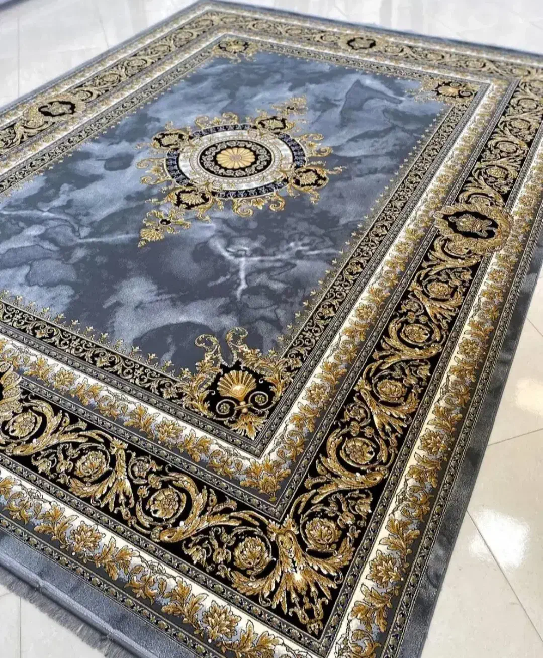 کهکشانی افشان درباری زیبا فرش و قالی رنگبندی جدید|فرش|یزد, |دیوار