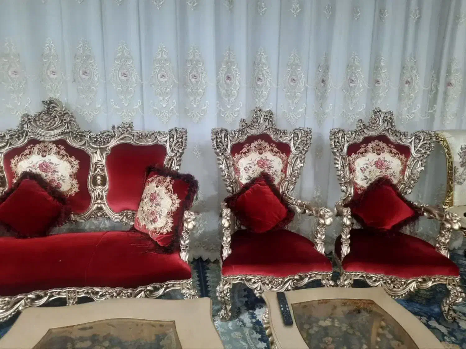 مبلمان ۹ نفره استیل در حدنو سلطنتی با میز عسلی|مبلمان خانگی و میز عسلی|قم, هنرستان|دیوار