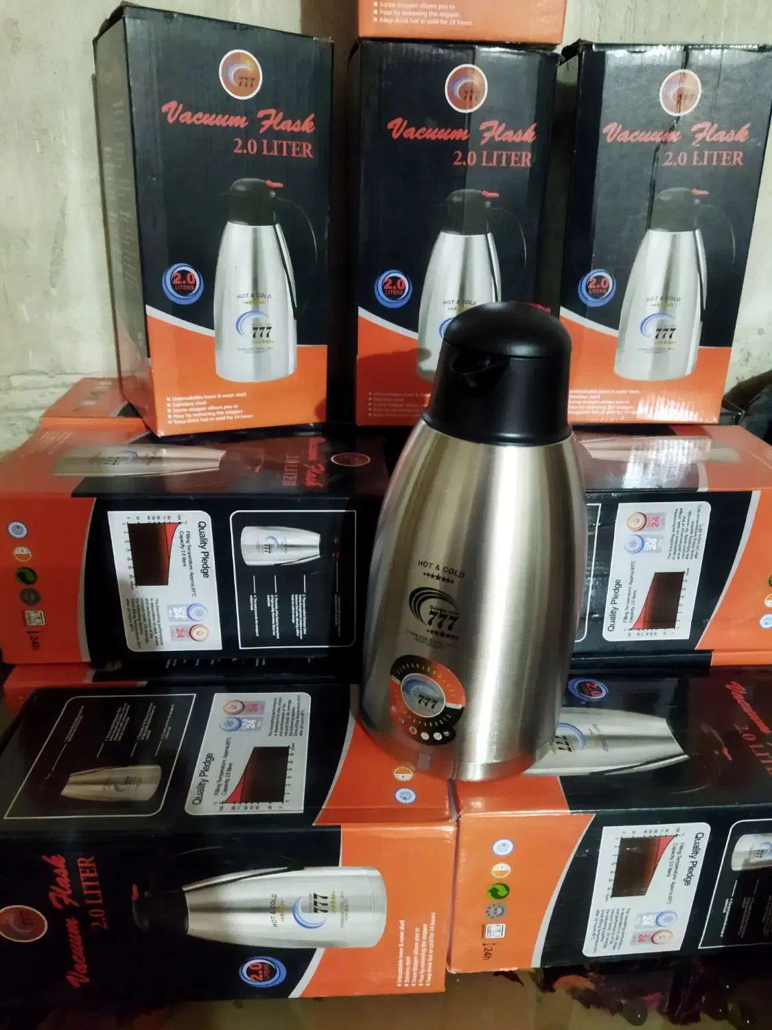 فلاسک چایی استیل 2لیتری|قوری، کتری، قهوه‌ساز دستی|لردگان, |دیوار