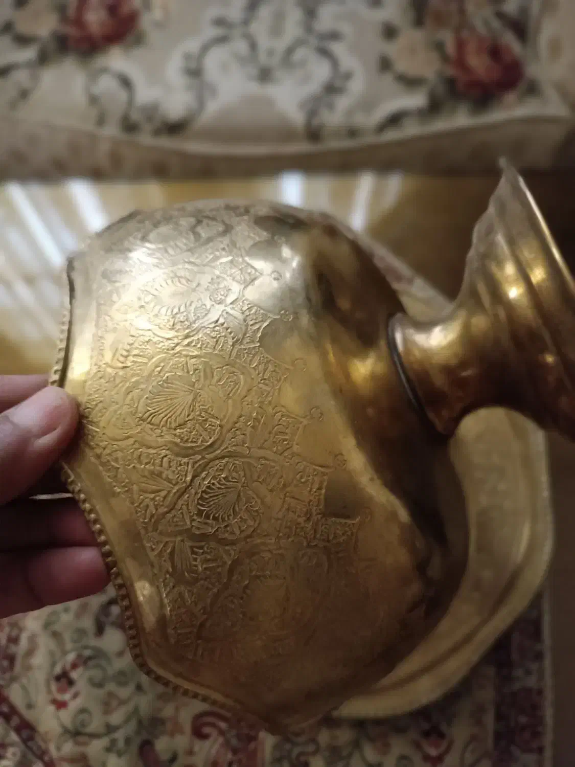 کاسه بشقاب برنزاصل قدیمی بالای 50سال قدمت داره|کلکسیون اشیاء عتیقه|نهاوند, |دیوار