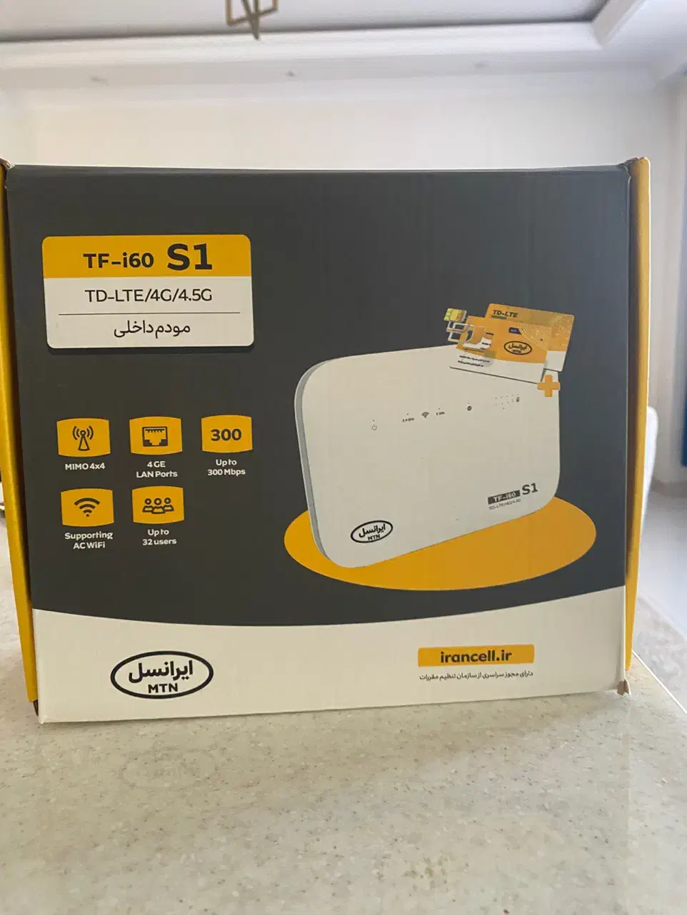 مودم LTE-TD/4G ایرانسل مدل S1 TF-160در حد نو|مودم و تجهیزات شبکه|اندیشه, اندیشه فاز ۵|دیوار