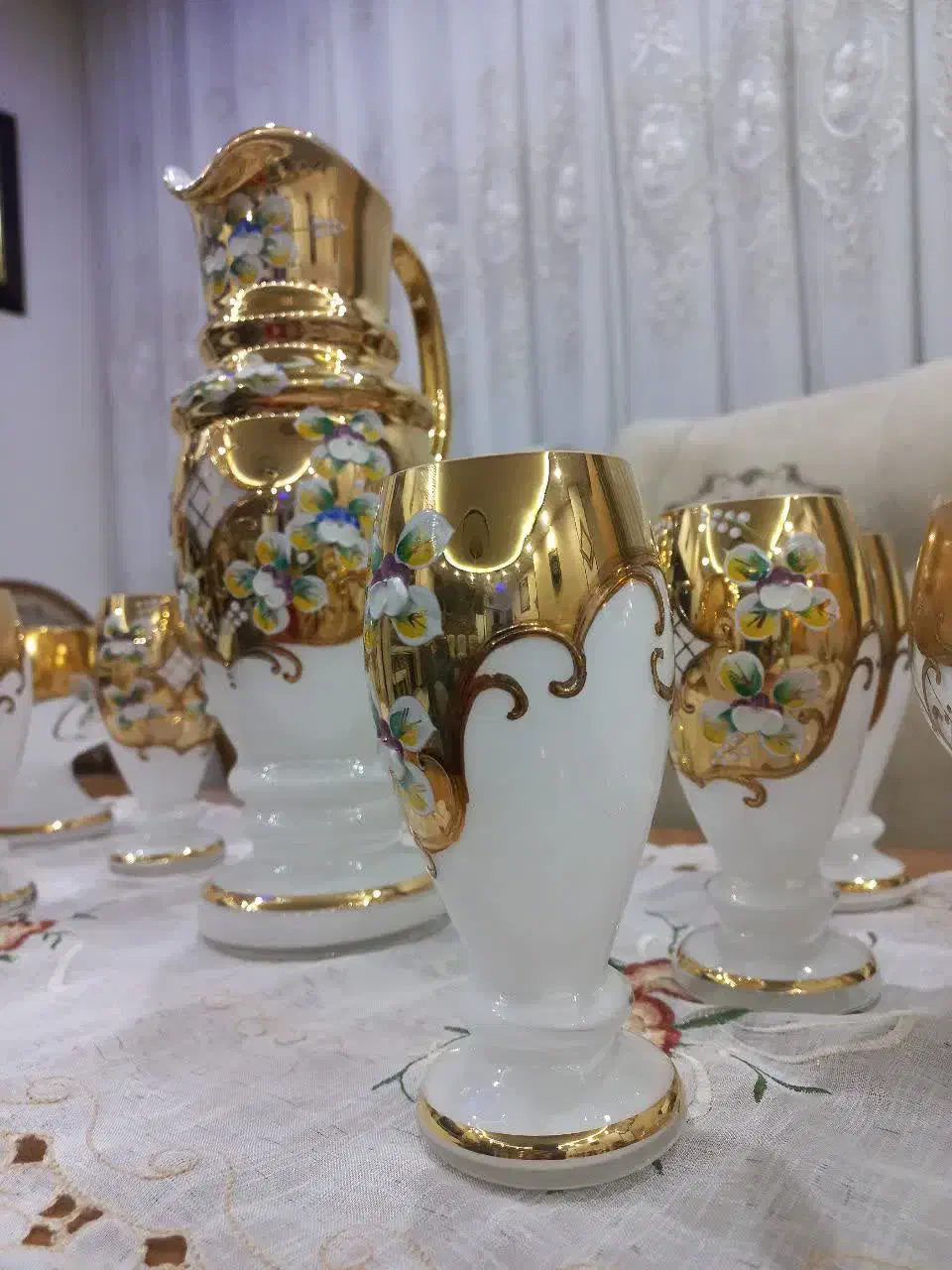 سرویس پارچ ولیوان با ۲تا شیرینی خوری اصل چک|ظروف سرو و پذیرایی|شاهینشهر, گرگاب|دیوار