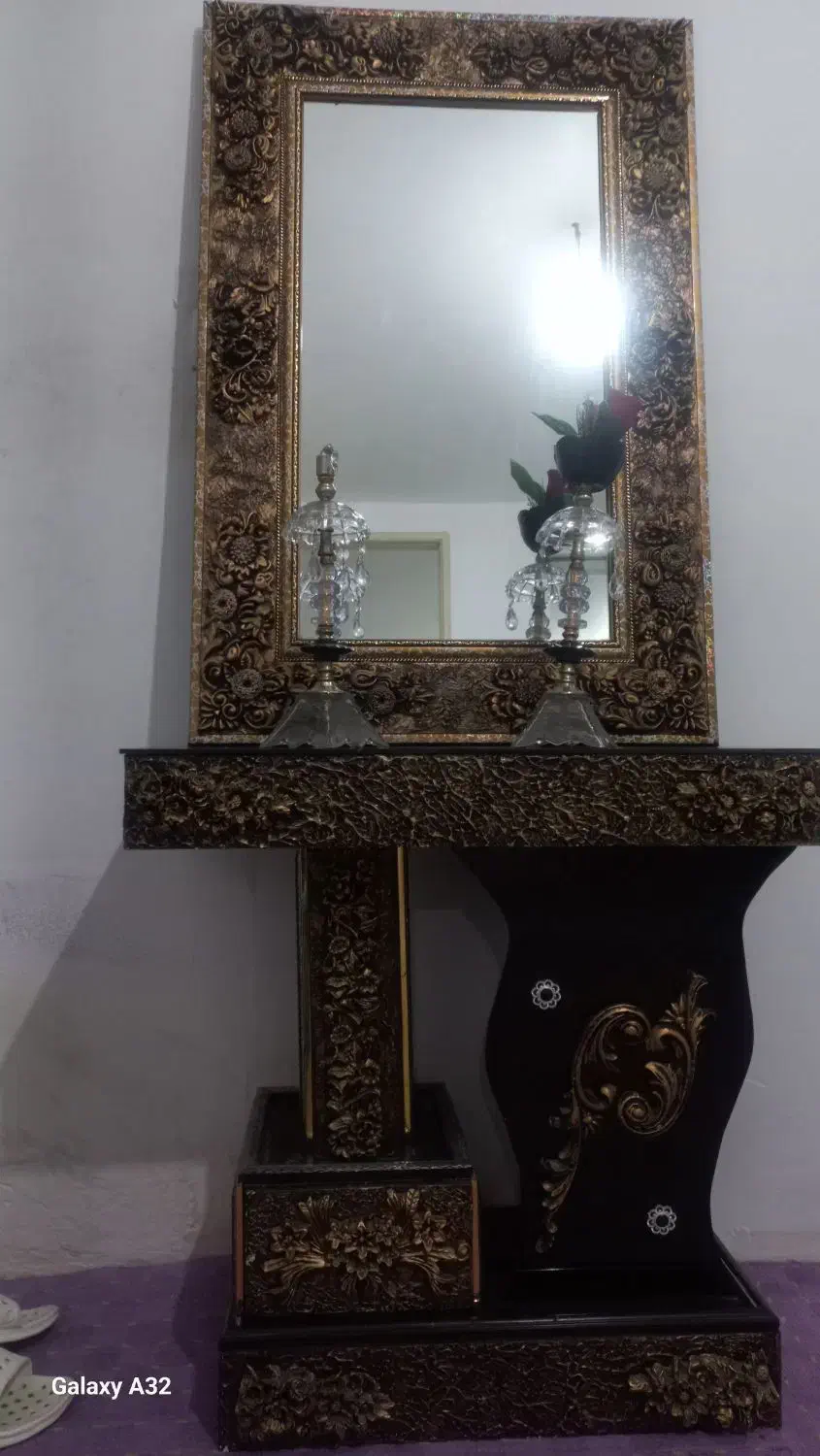 آینه شمعدان زیبا|آینه|ساوه, |دیوار