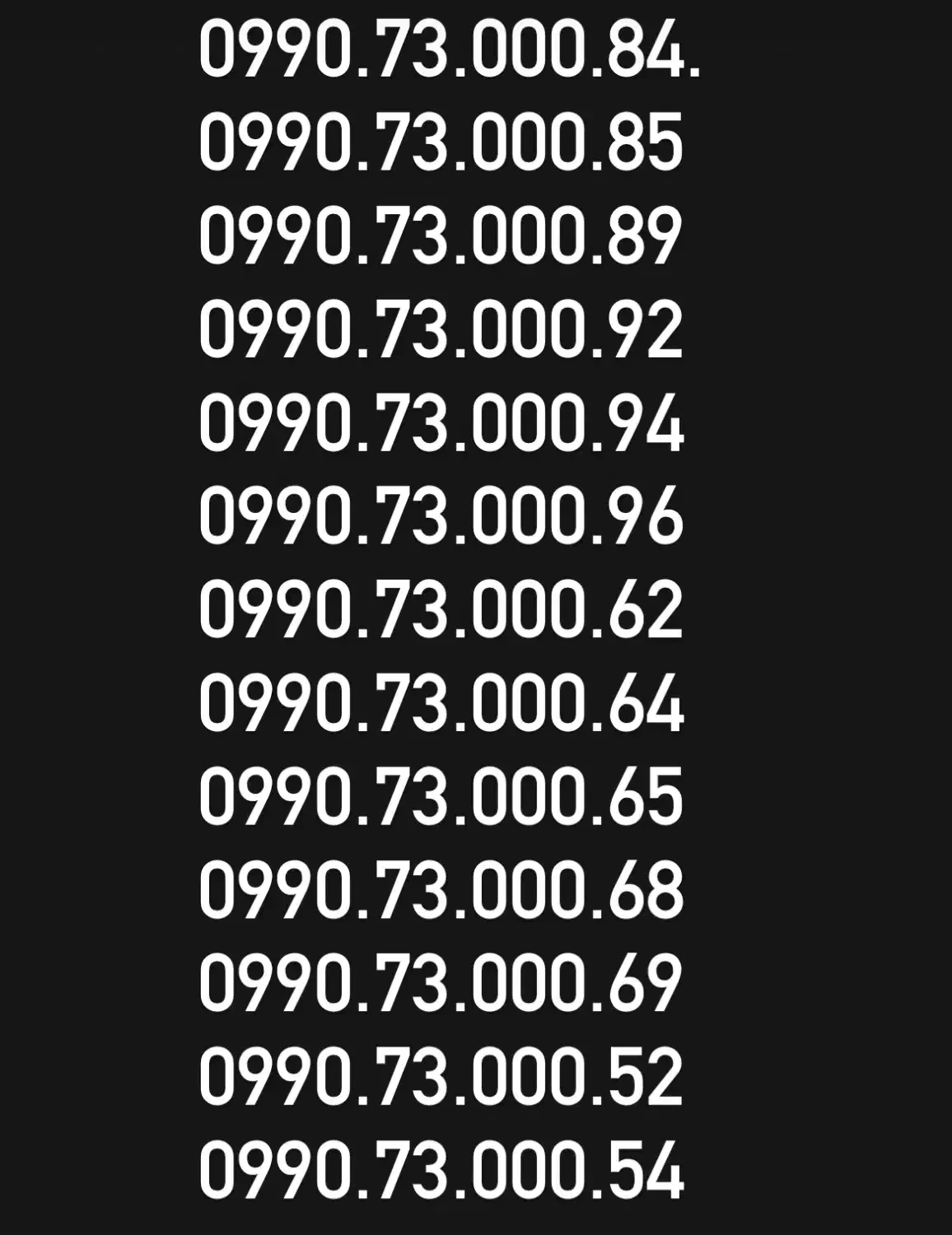 0990.73.000.82|سیمکارت|تهران, امامت|دیوار