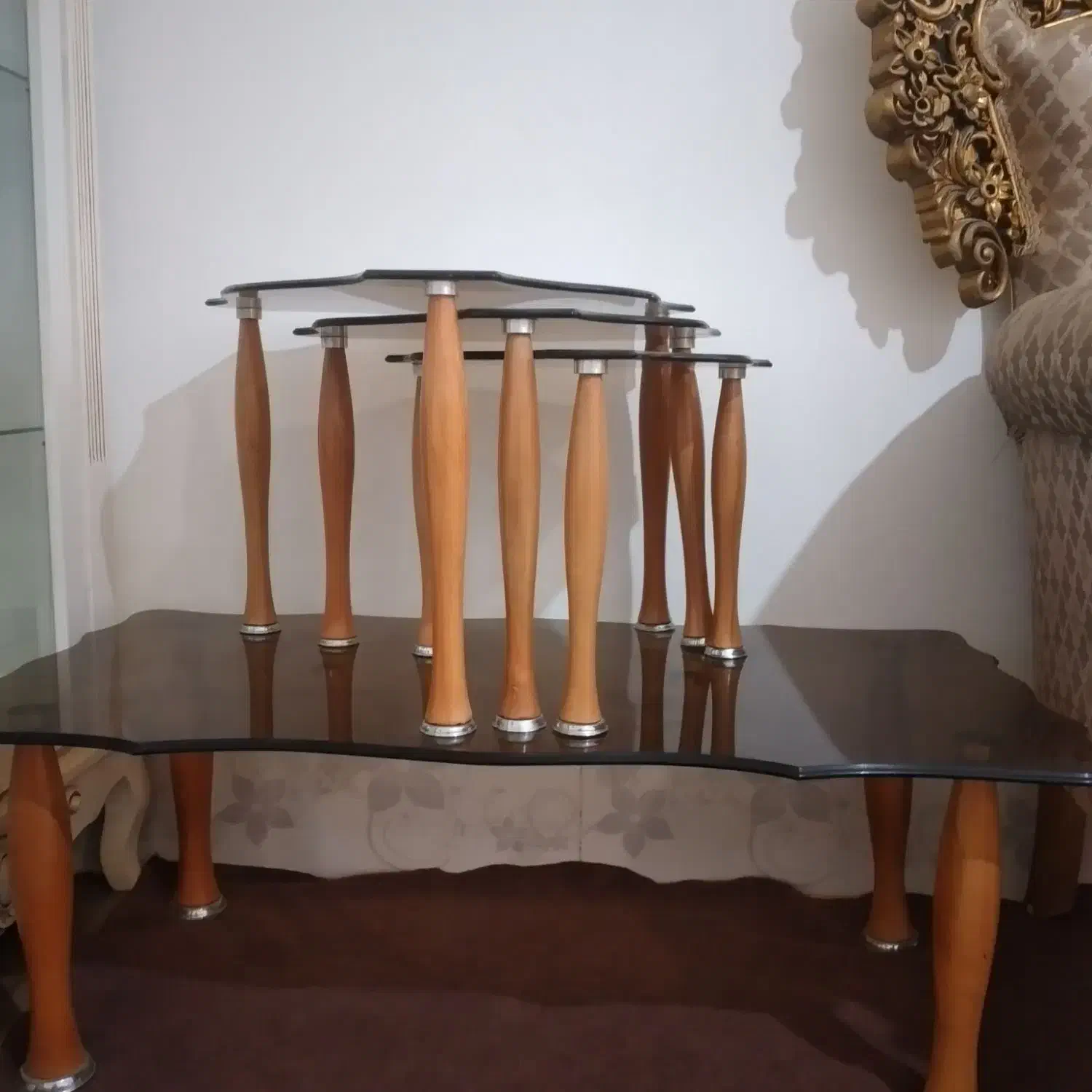 میزعسلی شیشه ای درحدنو قیمت توافقی|مبلمان خانگی و میز عسلی|تاکستان, |دیوار