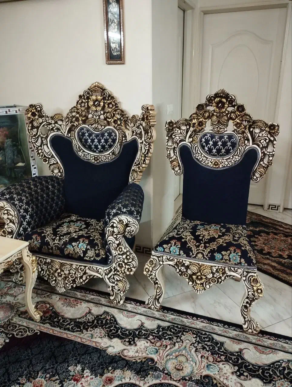 مبل سلطنتی 9نفره به همراه ناهارخوری|مبلمان خانگی و میز عسلی|پاکدشت, خاتون آباد|دیوار