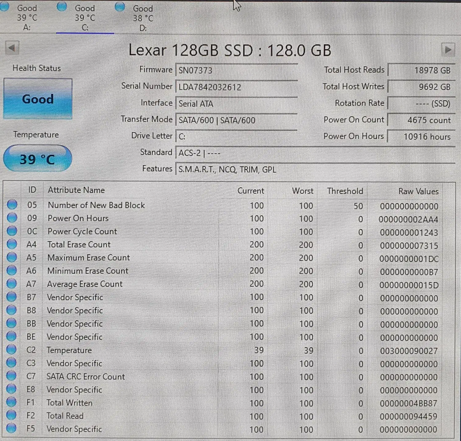 SSD 128GB Lexar|قطعات و لوازم جانبی رایانه|مشهد, شهید آوینی|دیوار