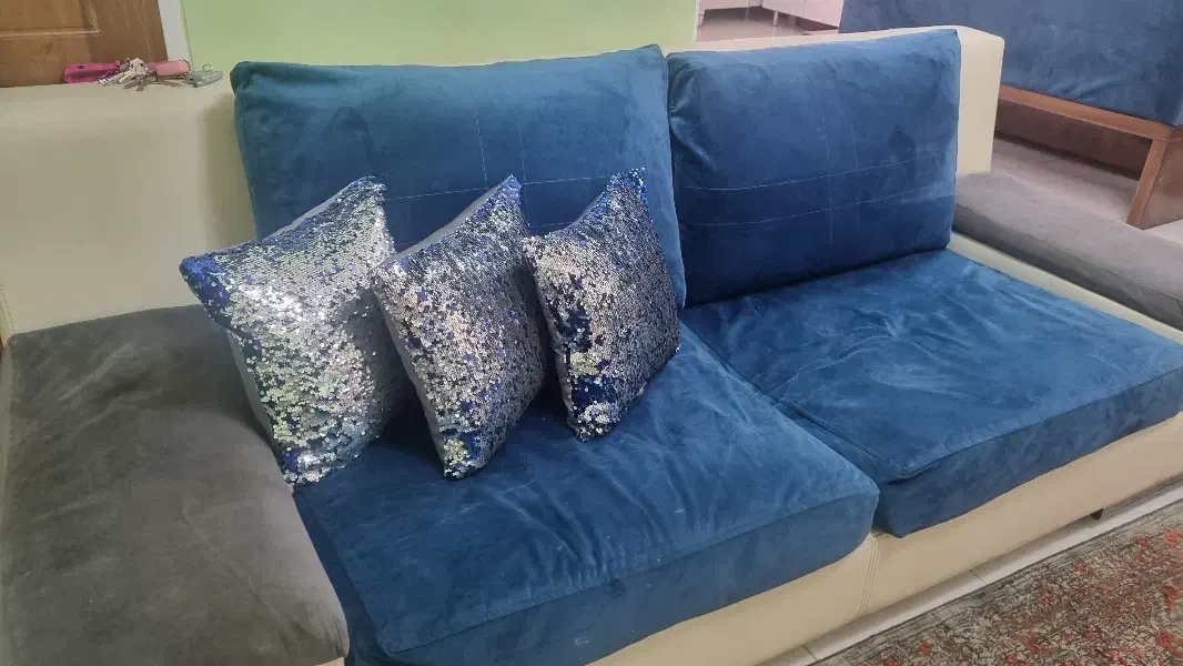 مبل ۷نفره باجلو مبلی ست ودوعدد صندلی ست ونیمکت|مبلمان خانگی و میز عسلی|تهران, صادقیه|دیوار