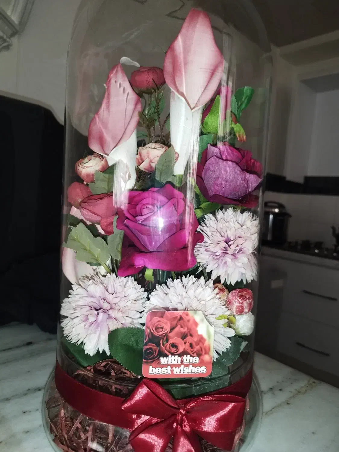 گل استوانه ایی شیشه ای|گل مصنوعی|سنندج, |دیوار