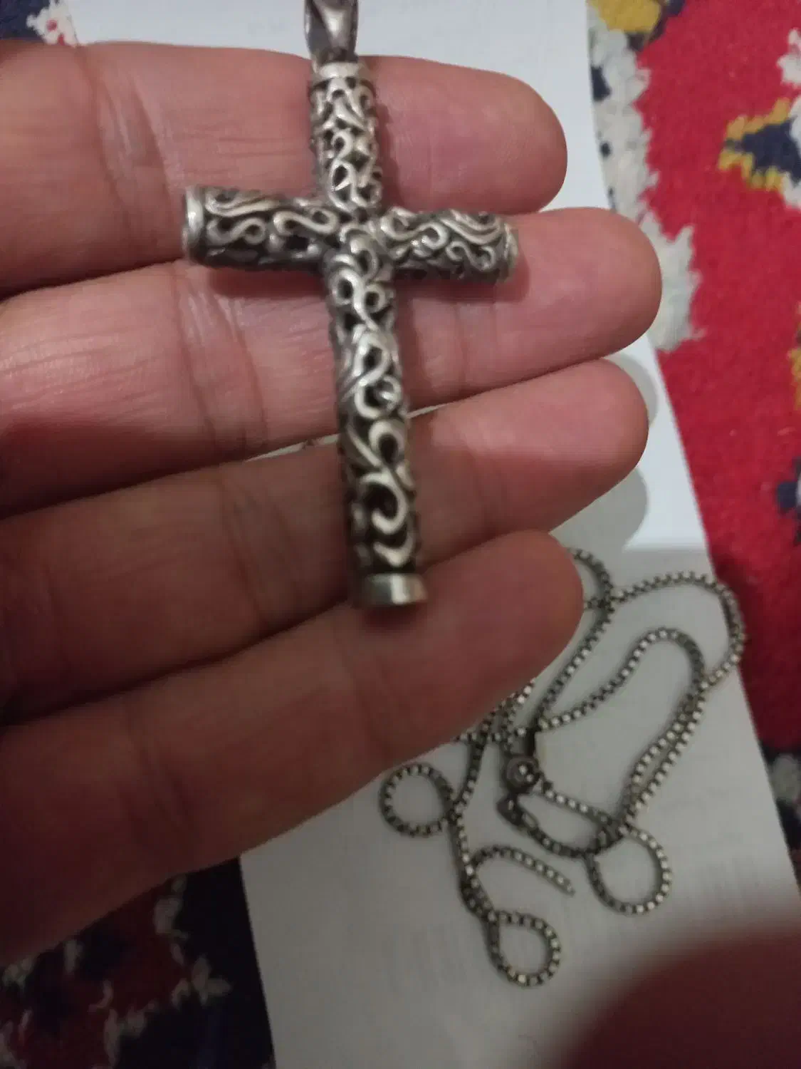 گردنبند صلیب نقره|جواهرات|جهرم, |دیوار