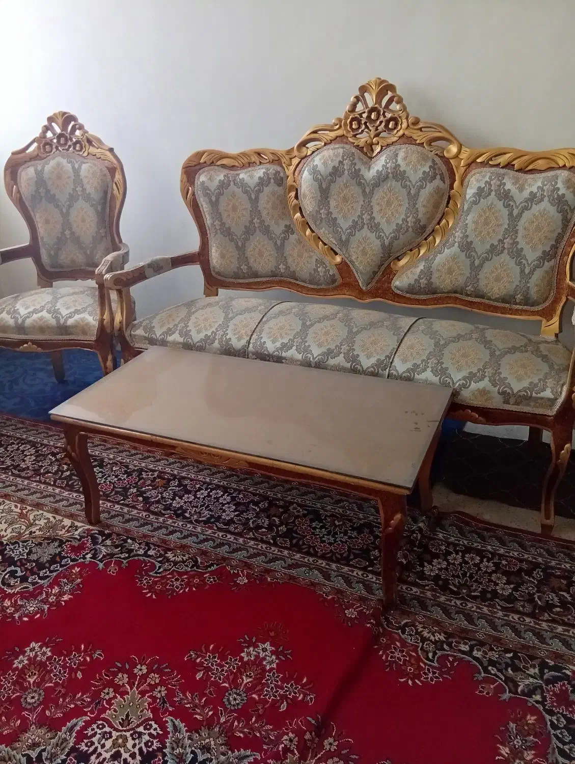 مبل۹نفره تمیز درحدنو|مبلمان خانگی و میز عسلی|ماهدشت, |دیوار