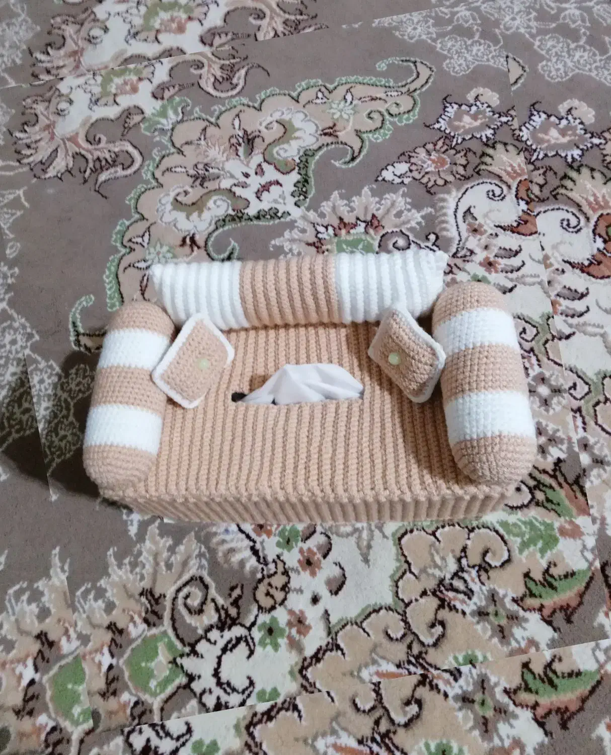 کاور دستمال کاغذی طرح مبل|صنایع دستی و سایر لوازم تزئینی|شیروان (خراسان), |دیوار