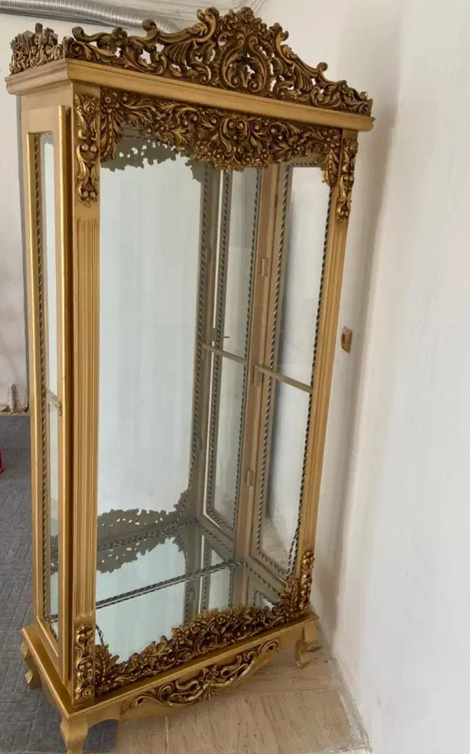 بوفه چوبی طلایی|بوفه، ویترین، کنسول|ماکو, |دیوار