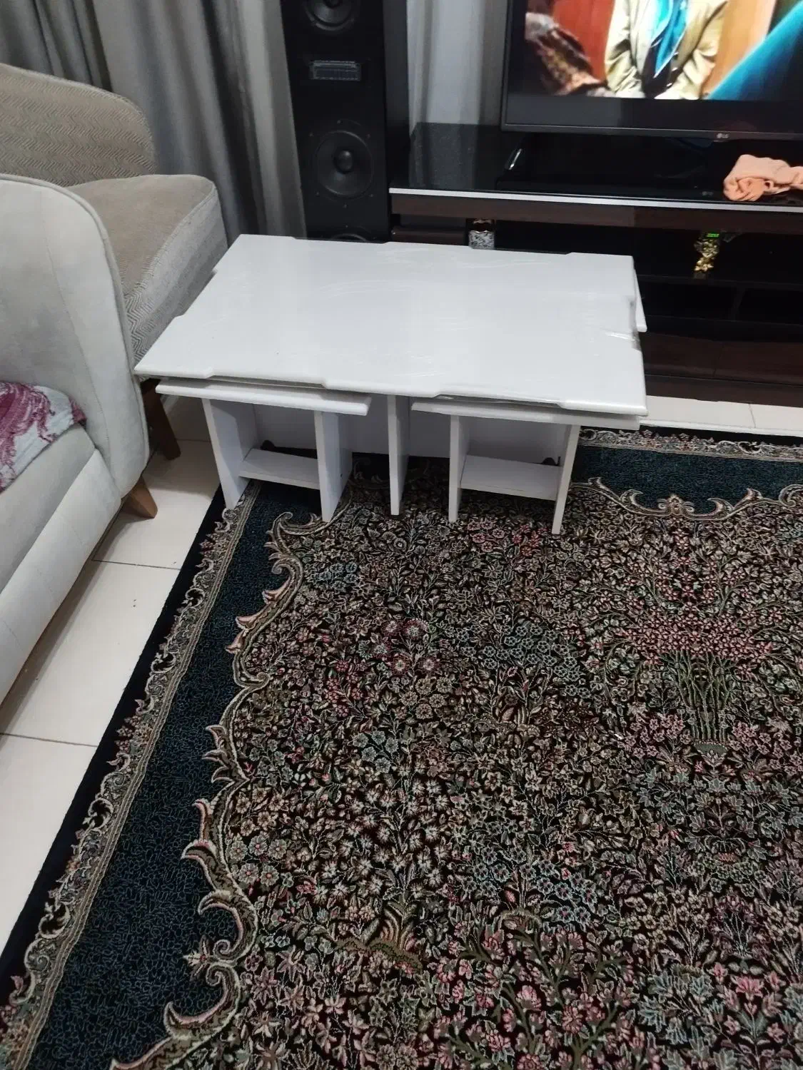 میز جلومبلی سفید|مبلمان خانگی و میز عسلی|اسلامشهر, شهرک واوان|دیوار