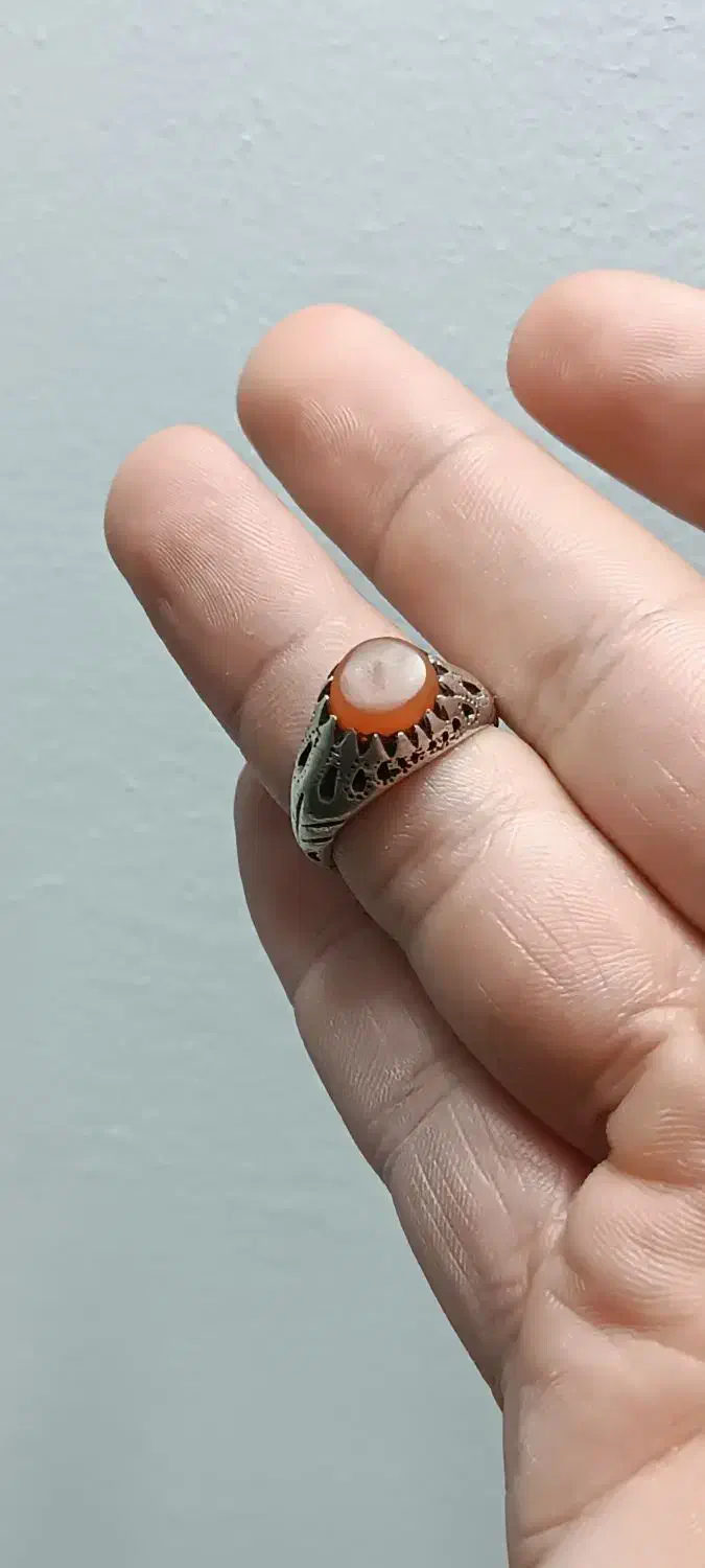 ۲تا انگشتر کهنه قدیمی نقره|جواهرات|آفتاب, |دیوار