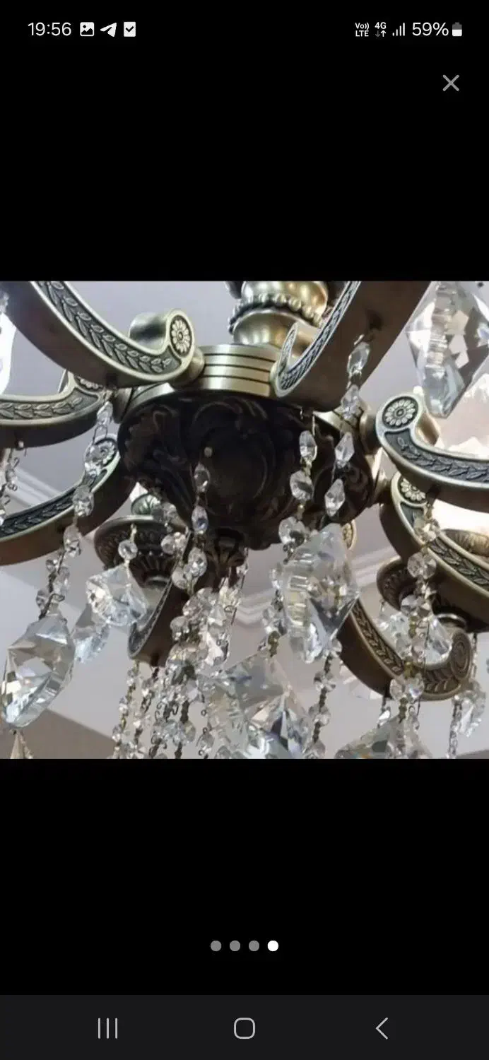 لوستر برنزی|لوستر و چراغ آویز|تبریز, |دیوار