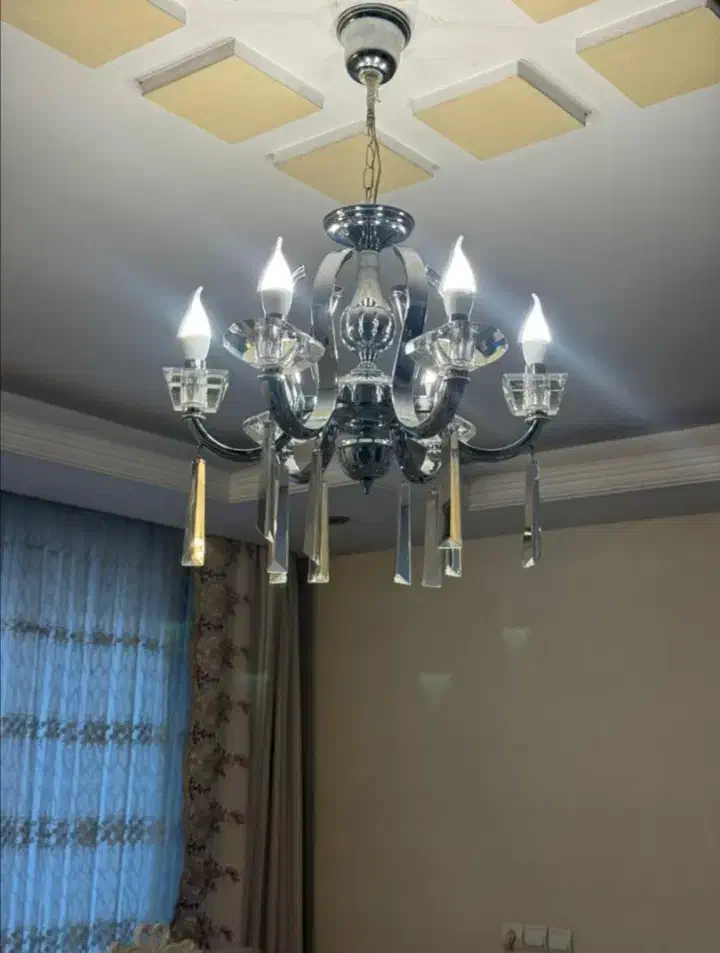 لوستر تمام استیل|لوستر و چراغ آویز|ری, اقدسیه|دیوار