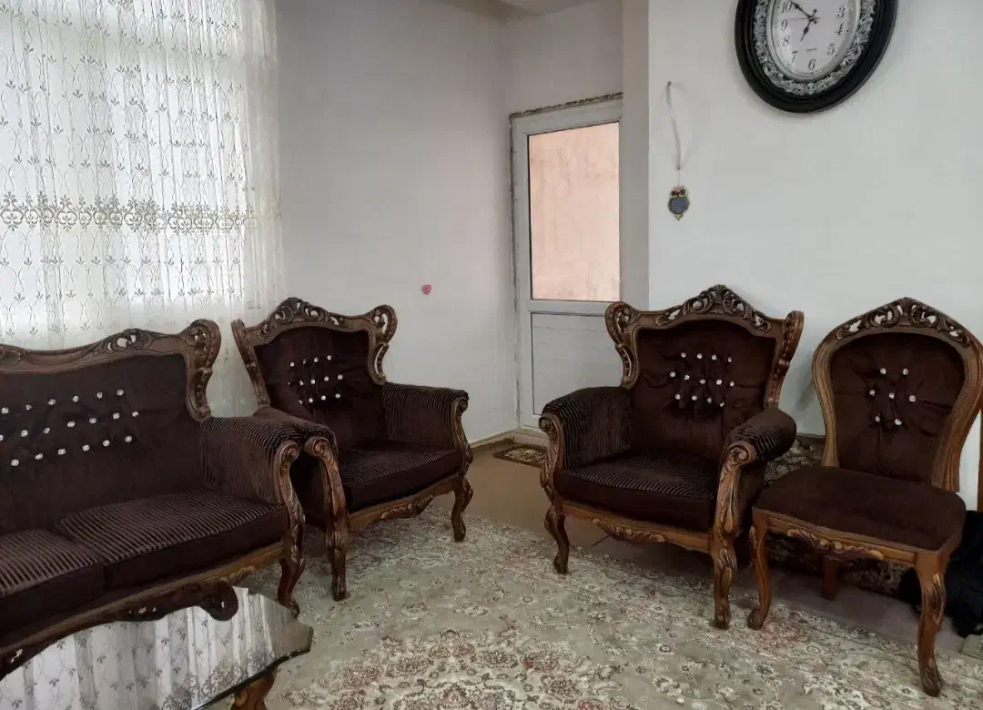 مبل استیل9نفره چوب راش سلطنتی|مبلمان خانگی و میز عسلی|قرچک, مهدیه|دیوار