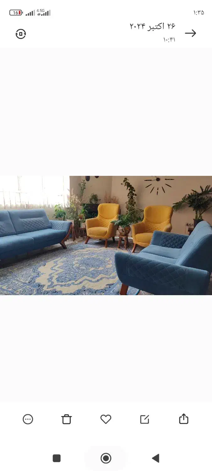 مبل ۷ نفره در حد نو|مبلمان خانگی و میز عسلی|صدرا-فارس, فاز ۱|دیوار