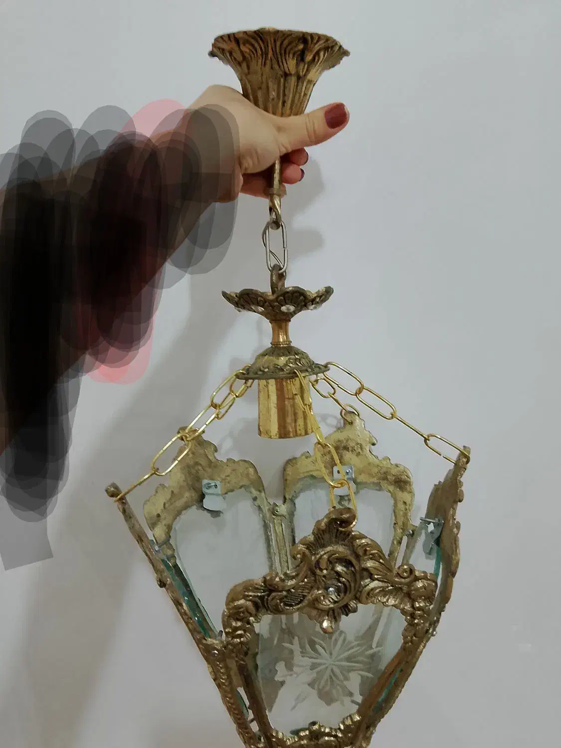 لوستر برنز|لوستر و چراغ آویز|میانه, |دیوار