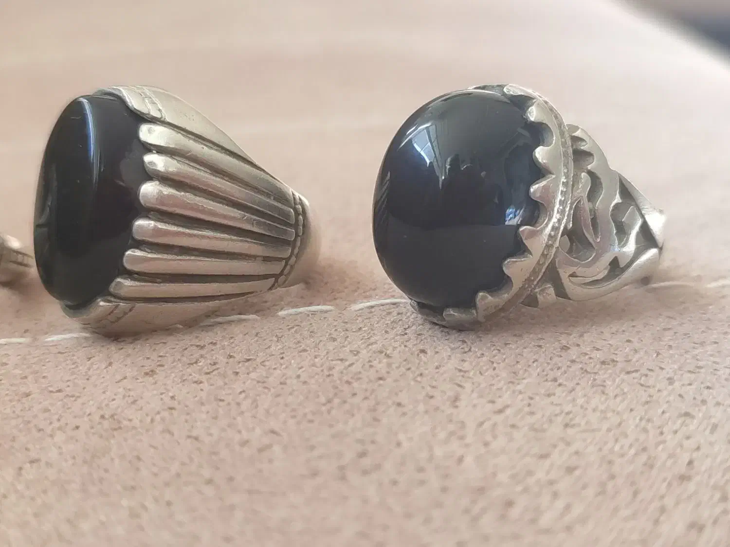 دوتا انگشتر نقره مردانه|جواهرات|مبارکه, |دیوار