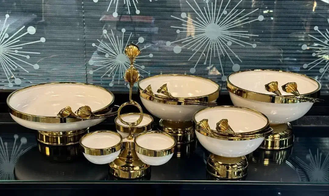 سرویس پذیرایی پنج تیکه لیلیوم|ظروف سرو و پذیرایی|الشتر, |دیوار