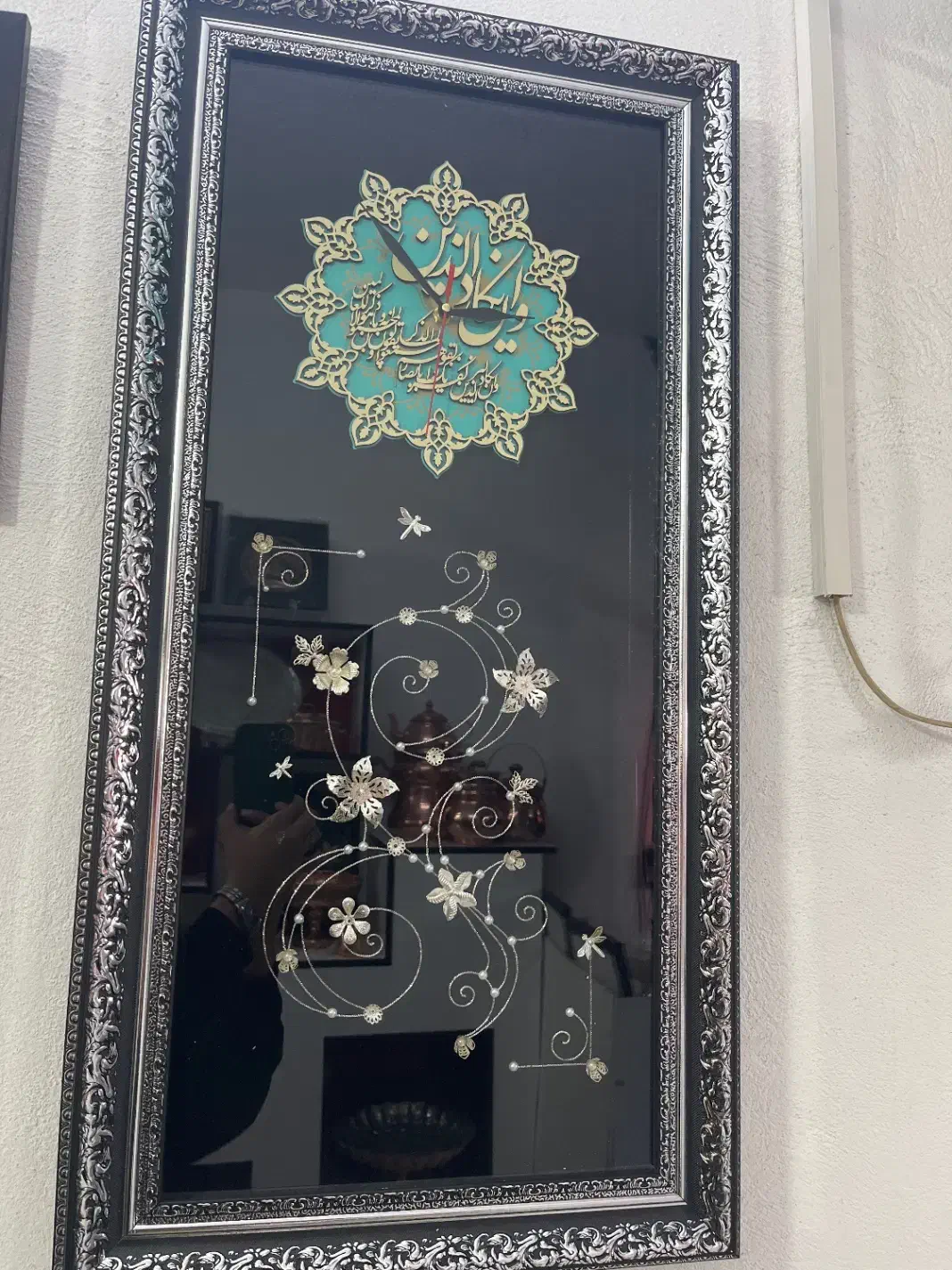 ساعت گل نقره|ساعت دیواری و تزئینی|کرمان, |دیوار