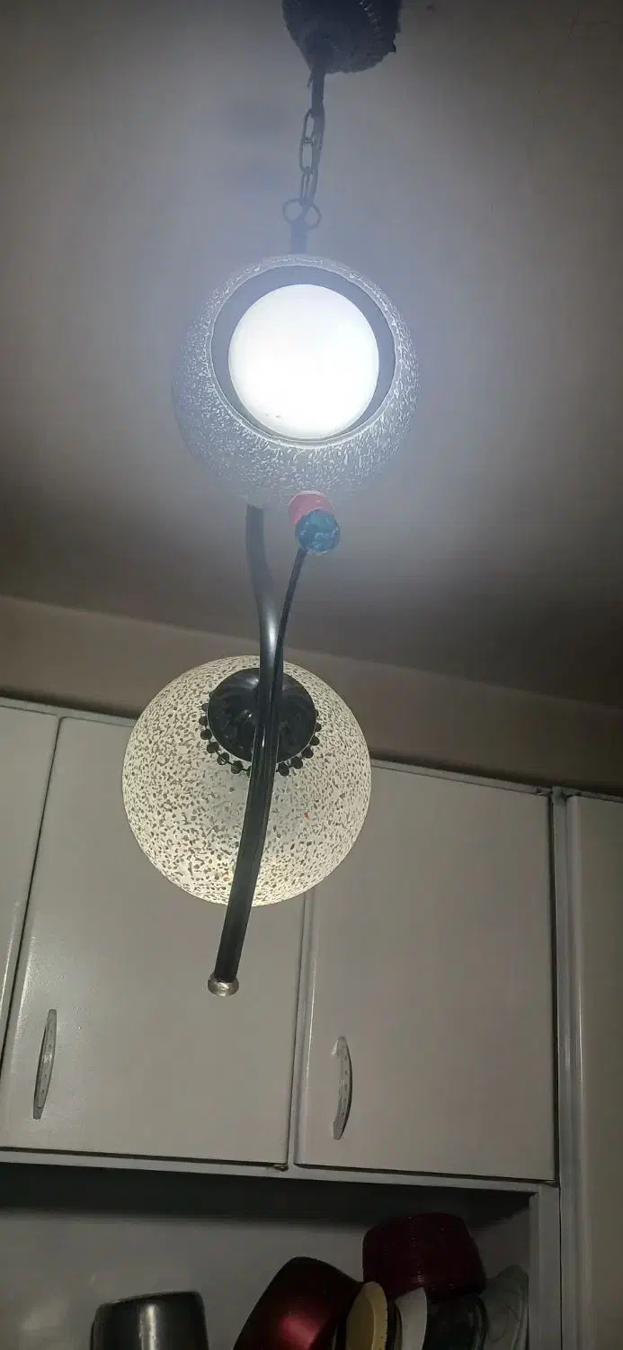 لوستر دو شعله ی فانتزی ... ۲ عدد|لوستر و چراغ آویز|میانه, |دیوار