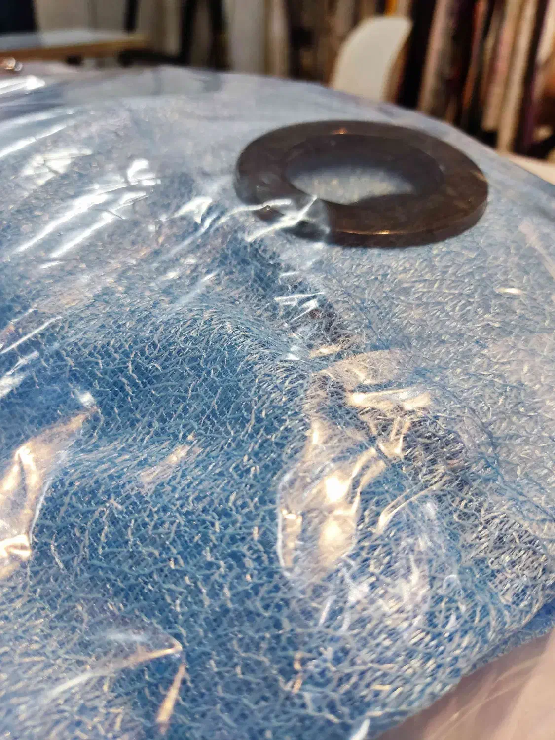 شگفتانگیزتر از تصورت. پرده اسلپ لیوما آبی CL23|پرده، رانر، رومیزی|ساری, |دیوار