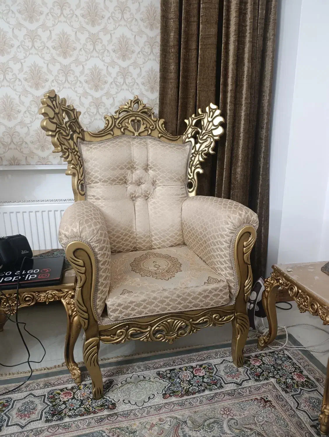 مبل هفت نفره سلطنتی با جلو مبلی|مبلمان خانگی و میز عسلی|ابهر, |دیوار