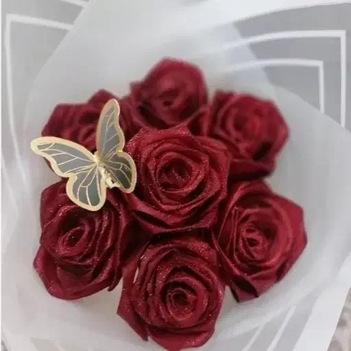 گل روبانی.هررنگ وتعداد|گل مصنوعی|نیریز, |دیوار