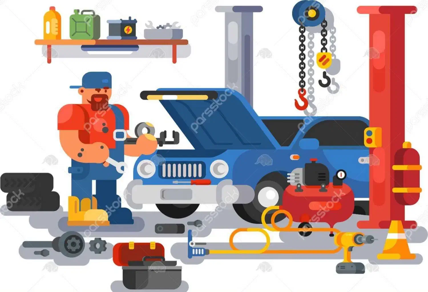 امداد خودرو ۲۴ ساعته(مکانیک سیار)در محل|خدمات موتور و ماشین|مشهد, دانشجو|دیوار