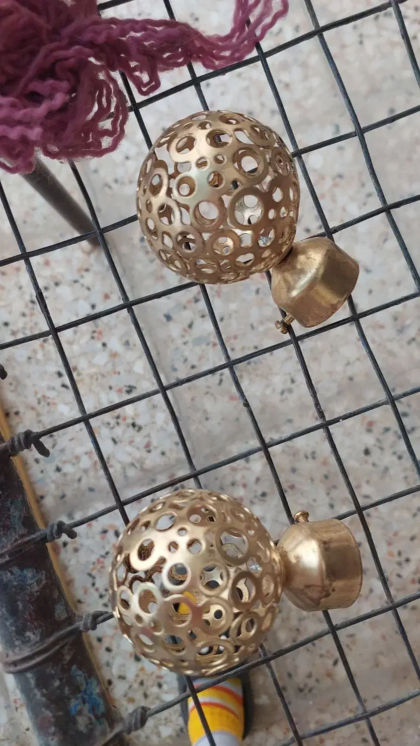 ۲ میل پرده مدل آینه ایی با قپه و گیره|پرده، رانر، رومیزی|مسجد سلیمان, |دیوار