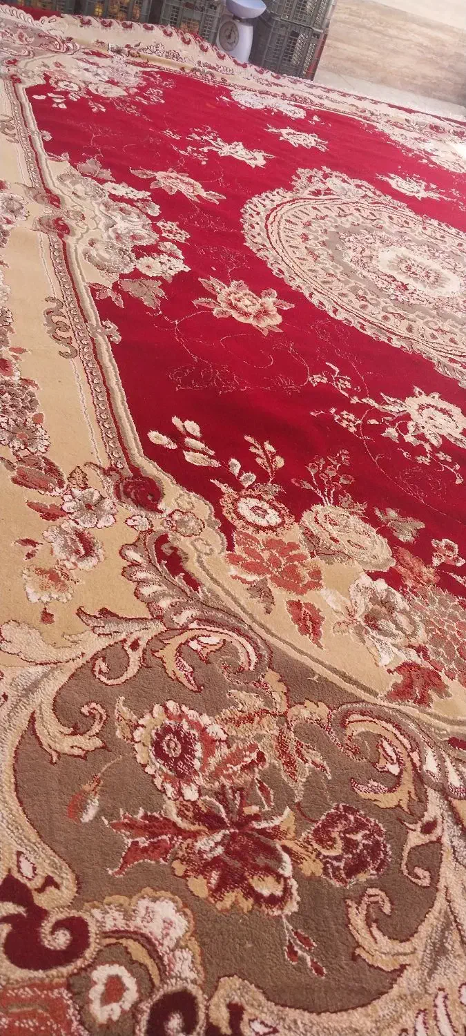 قالی 12 متر رنگ زرشکی کار کرده|فرش|خمینیشهر, |دیوار